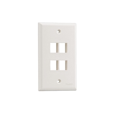 [NK4FNEI] Placa de Pared Vertical, Salida Para 4 Puertos Keystone, Color Marfil