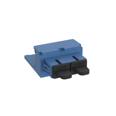 [CMDBUSCZBU] Módulo Acoplador SC Duplex, para Fibra Óptica Monomodo OS1/OS2, Tipo Mini-Com, Color Azul
