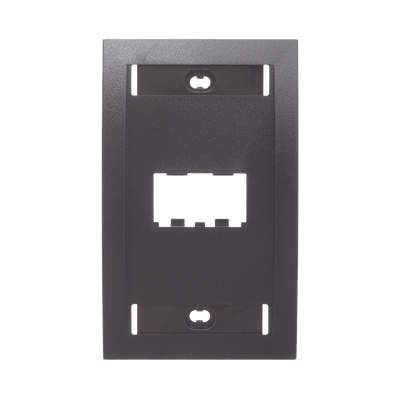 [CFPE2BLY] Placa de Pared Vertical Ejecutiva, Salida de 2 Puertos Mini-Com, Con Espacios Para Etiquetas, Color Negro