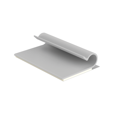 [AJC25-A-C] Clip Adhesivo Tipo J, Para Cables de Hasta 6.4 mm de Diametro, Uso Interior, Color Gris, Paquete de 100pz 