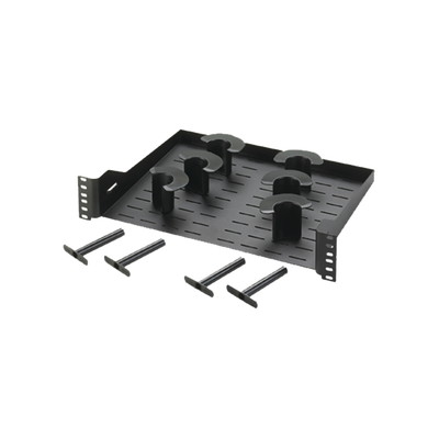 [PZCHSM2] Charola Ventilada Para Administración de Cable en Racks o Gabinetes, con 6 Postes para Control de Holgura, de 19in, 2 UR, Color Negro