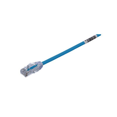 [UTP28X4BU] Cable de Parcheo UTP Cat6A, CM/LSZH, Diámetro Reducido (28AWG), Color Azul, 1.22 Metros (4 Pies)