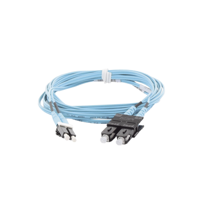 [FX2ERLNSNSNM010] Jumper de Fibra Optica Multimodo 50/125 OM3, LC-SC Duplex, OFNR (Riser), Color Aqua, 10 Metros (32.81 Pies)