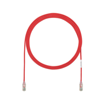 [UTP28SP33RD] Cable de Parcheo TX6, UTP Cat6, Diámetro Reducido (28AWG), Color Rojo, 10.06 Metros (33 Pies)