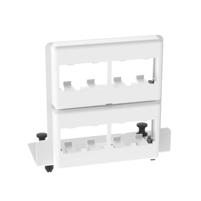 [MS8PPB] Patch Panel de 8 Puertos Mini-Com, Para Uso con Gabinetes Multipropósito, de Instalación a Presión, Color Blanco