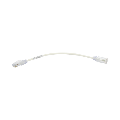 [UTP28SP8IN] Cable de Parcheo TX6, UTP Cat6, Diámetro Reducido (28AWG), Color Blanco, 20.32 cm (8 Pulgadas)