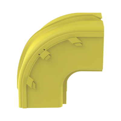 [FROVRA6X4LYL] Bajada Vertical Exterior de 90º sin Tapa, Para uso con Canaletas 6X4 FiberRunner™, Color Amarillo