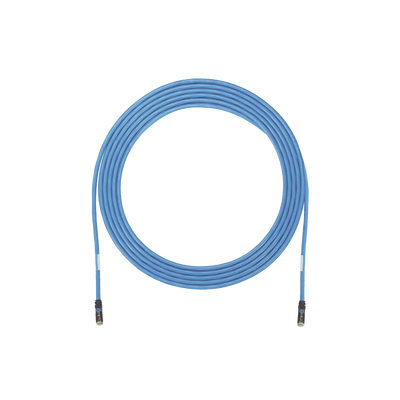[UZPPBU100] Cable de Zona U/UTP Cat6A, Con Plug Modular en Cada Extremo, Conductor 23 AWG Sólido, CMP (Plenum), 30.48 Metros (100 Pies), Color Azul