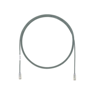 [UTP28X2GY] Cable de Parcheo UTP Cat6A, CM/LSZH, Diámetro Reducido (28AWG), Color Gris, 0.61 Metros (2 Pies)