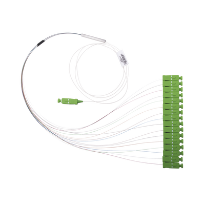 [FPONCS1X16] Divisor Óptico (Splitter) Tipo PLC, de 1x16, Con Conector de Entrada SC/APC y Conectores de Salida SC/APC