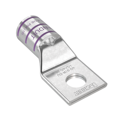 [LCA4/0-38-X] Zapata de Compresión de Cobre con Orificio 3/8", para Cable 4/0 AWG. 1 Piezas