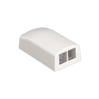 [NK2BXIW-A] Caja de Montaje en Superficie, Para 2 Módulos Keystone, Color Blanco Mate