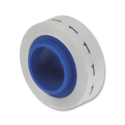 [PMDR-1] Rollo de Etiquetas Marcadoras, Pre-Impresos con el Número 1, de 2.4 Metros (7.87 Pies), Color Blanco