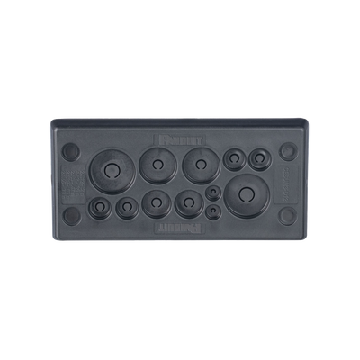[CESUM3-D12] Pasacables Rectangular de Membrana, IP66, 3.39" x 1.42", 12 orificios, para Cables no Terminados. Color Negro