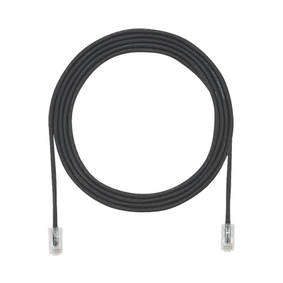 [UTP28X12BL] Cable de Parcheo UTP Cat6A, CM/LSZH, Diámetro Reducido (28AWG), Color Negro, 3.66 Metros (12 Pies)