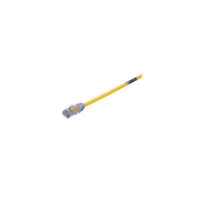 [UTP28X4YL] Cable de Parcheo UTP Cat6A, CM/LSZH, Diámetro Reducido (28AWG), Color Amarillo, 1.22 Metros (4 Pies)