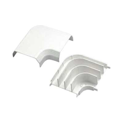 [T70RAIW] Curva de radio controlado, para uso con canaleta T70, Material PVC Rígido, Color Blanco Mate