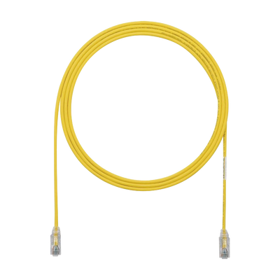 [UTP28SP10YL] Cable de Parcheo TX6, UTP Cat6, Diámetro Reducido (28AWG), Color Amarillo, 3.05 Metros (10 Pies)