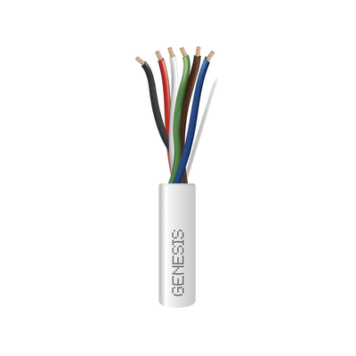 [2106-1101/1000] Bobina de 305 Metros / Cable de Cobre / 6 x 22 AWG / Riser / Tipo CMR-CL3R / Para Aplicaciones de Control de Acceso / Alarmas de Intrusión / Automatización / Interfonos y TV Porteros 