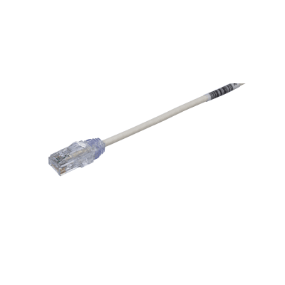 [UTP28SP25] Cable de Parcheo TX6, UTP Cat6, Diámetro Reducido (28AWG), Color Blanco Mate, 7.62 Metros (25 Pies)