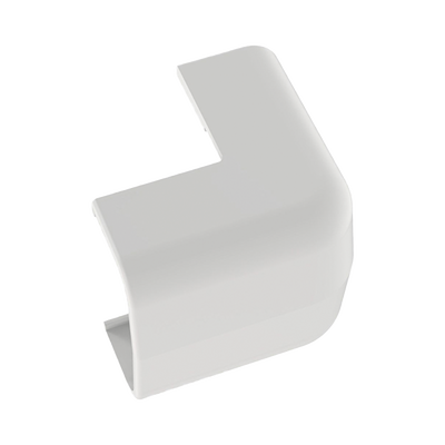 [OCF5WH-E] Conducto Portacables Superficial tipo Empalme Esquina Exterior Baja Tensión LD5, color Blanco de PVC Rígido de Cierre Rápido.