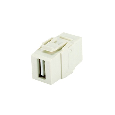 [NKUSBAAWH] Módulo Acoplador USB 2.0, Hembra a Hembra, Tipo Keystone, Color Blanco
