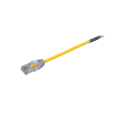 [UTP28SP0.2MYL] Cable de Parcheo TX6, UTP Cat6, Diámetro Reducido (28AWG), Color Amarillo, 20 cm (7.87 pulgadas)
