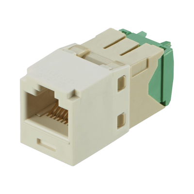 [CJT688TGWH] Conector Jack RJ45 Estilo TG, Mini-Com, Categoría 6, de 8 Posiciones y 8 Cables de Calibre 28/30 AWG, Color Blanco