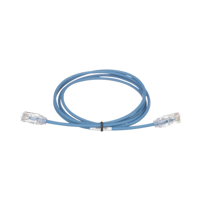 [UTP28SP24BU] Cable de Parcheo TX6, UTP Cat6, Diámetro Reducido (28AWG), Color Azul, 7.32 Metros (24 Pies)