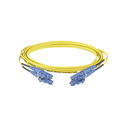 [F92ERLNLNSNM004] Jumper de Fibra Optica Monomodo 9/125 OS2, LC-LC Duplex, OFNR (Riser), Color Amarillo, 4 Metros (13.12 Pies)