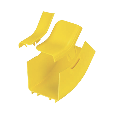[FRIV454X4LYL] Bajada Vertical Interior de 45º con Tapa, Para uso con Canaletas 4X4 FiberRunner™, Color Amarillo