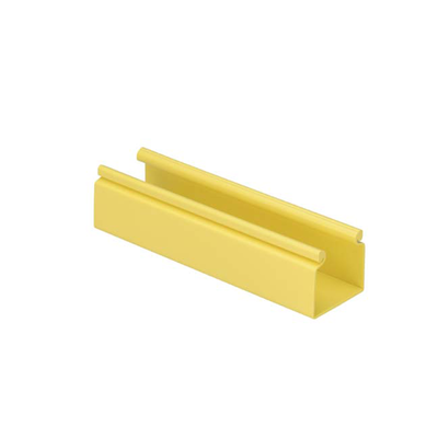 [HS2X2YL6] Canaleta FiberRunner™ 2X2 sin Tapa, de PVC Rígido, Con Orificios de Montaje, Color Amarillo, 1.8 m de Largo