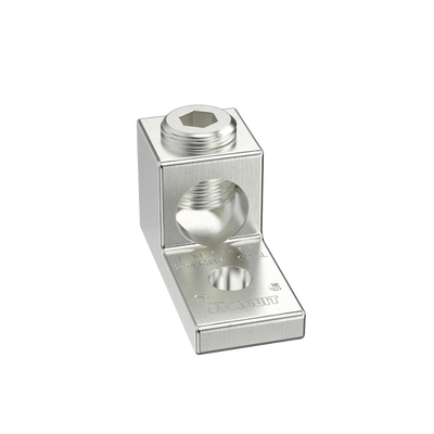 [LAMA2/0-14-L] Terminal tipo Lengüeta Recta de Aluminio con Agujero 1/4", y Barril para Cable #14 - 2/0 AWG