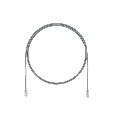 [UTP28X15GY] Cable de Parcheo UTP Cat6A, CM/LSZH, Diámetro Reducido (28AWG), Color Gris, 4.57 Metros (15 Pies)