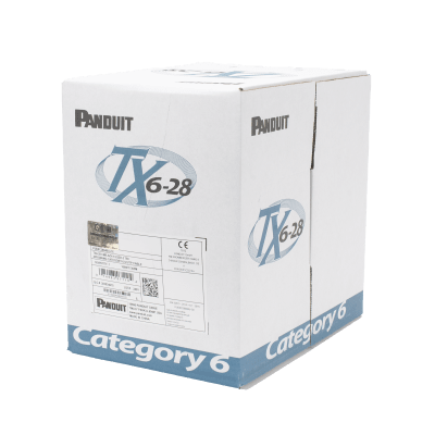 [PUD6C2804WH-CE] Bobina de Cable UTP 305 Metros (1000 Pies) de Cobre TX6-28Æ, Blanco, Categoría 6, Diámetro Reducido (28 AWG), CM/LSZH, de 4 Pares