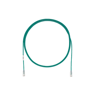[UTP28SP1GR] Cable de Parcheo TX6, UTP Cat6, Diámetro Reducido (28AWG), Color Verde, 0.3 Metros (1 Pie)