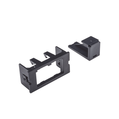 [CHI2MBL-X] Adaptador de 2 Módulos Mini-Com, Para Marcos Interlink, Color Negro, 1 Pieza