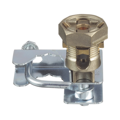 [GPQC10-1/0] Abrazadera para Tierra Física en Base de Piso Falso, para Cables de 6 a 1/0 AWG. Para Pedestales Cuadrados de 7/8" y Circulares de 1" a 1 1/8"