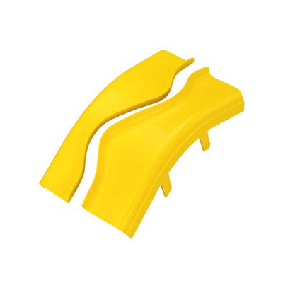 [FROV45SC4LYL] Tapa de Bajada Vertical Exterior de 45º, Para uso con Canaletas 4X4 FiberRunner™, Color Amarillo