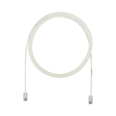 [UTP28X30] Cable de Parcheo UTP Cat6A, CM/LSZH, Diámetro Reducido (28AWG), Color Blanco Mate, 9.14 Metros (30 Pies)