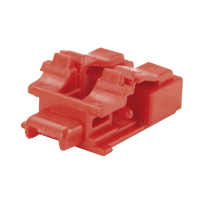 [PSL-LCAB] Kit de 10 Dispositivos para Bloquear Puertos de Fibra Óptica LC Duplex, Color Rojo, Incluye Llave de Extracción