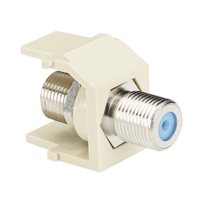 [NKFIW] Módulo Acoplador Coaxial Tipo F, Keystone, de 75 Ohms, 3.0 GHz, Color Blanco Mate