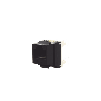 [NKP5E88MBL] Conector Jack Estilo 110 (de Impacto), Tipo Keystone, Categoría 5e, de 8 Posiciones y 8 Cables, Color Negro