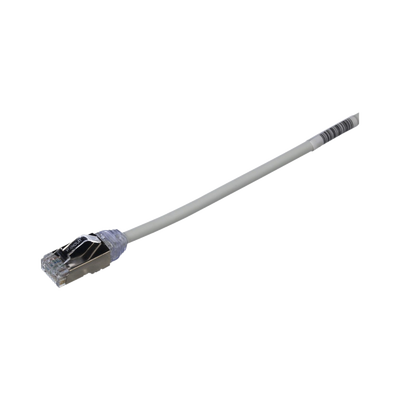 [STP28X3MIG] Patch Cord Cat6A, Diámetro Reducido 28 AWG, Blindado S/FTP, CM/LS0H, 3 Metros (9.84 Pies), Color Gris