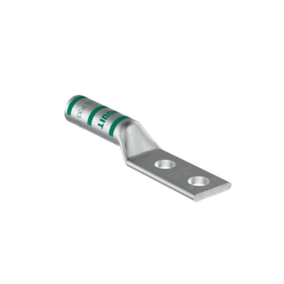 [LCC2-14A-Q] Zapata de compresión LCC2-14A-Q para cal. 2 Awg, Doble barreno para tornillo prisionero de 1/4, Espaciado de orificio 16 mm, 1 Pz