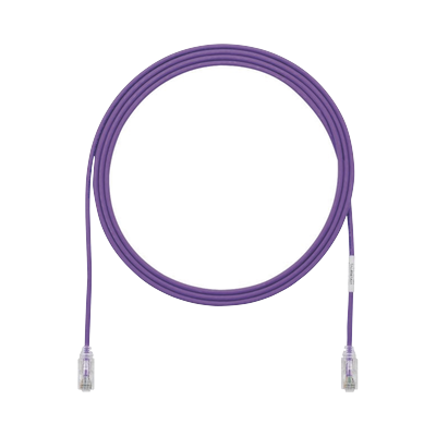[UTP28SP3VL] Cable de Parcheo TX6, UTP Cat6, Diámetro Reducido (28AWG), Color Violeta, 0.91 Metros (3 Pies)