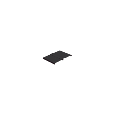 [FRHC12BL6] Tapa Con Bisagra a Presión Para Canaleta FiberRunner™ FR12X4BL6, de PVC Rígido, Color Negro, 1.8 m de Largo