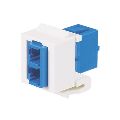 [NKDLCMZWH] Módulo Acoplador LC Duplex, para Fibra Óptica Monomodo OS1/OS2, Tipo Keystone, Color Blanco