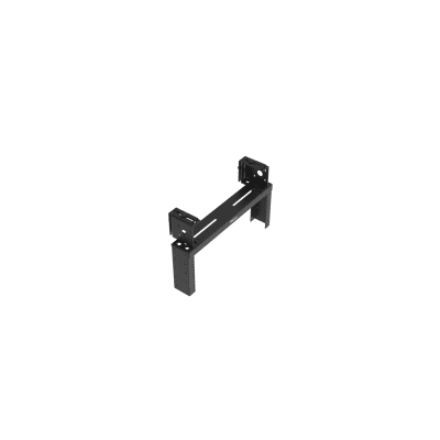 [PZLRB4U] Rack de Distribución Aéreo de 2 Postes PanZone®, Rieles Roscados #12-24, de 4 UR, Color Negro 
