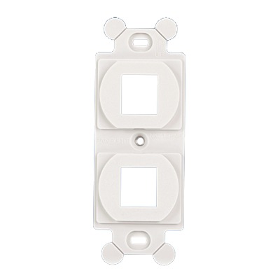 [NK2106MFIW] Marco de Módulo Dúplex, Para Placas Frontales Estándar NEMA 106, Acepta 2 Módulos Keystone, Color Blanco Mate